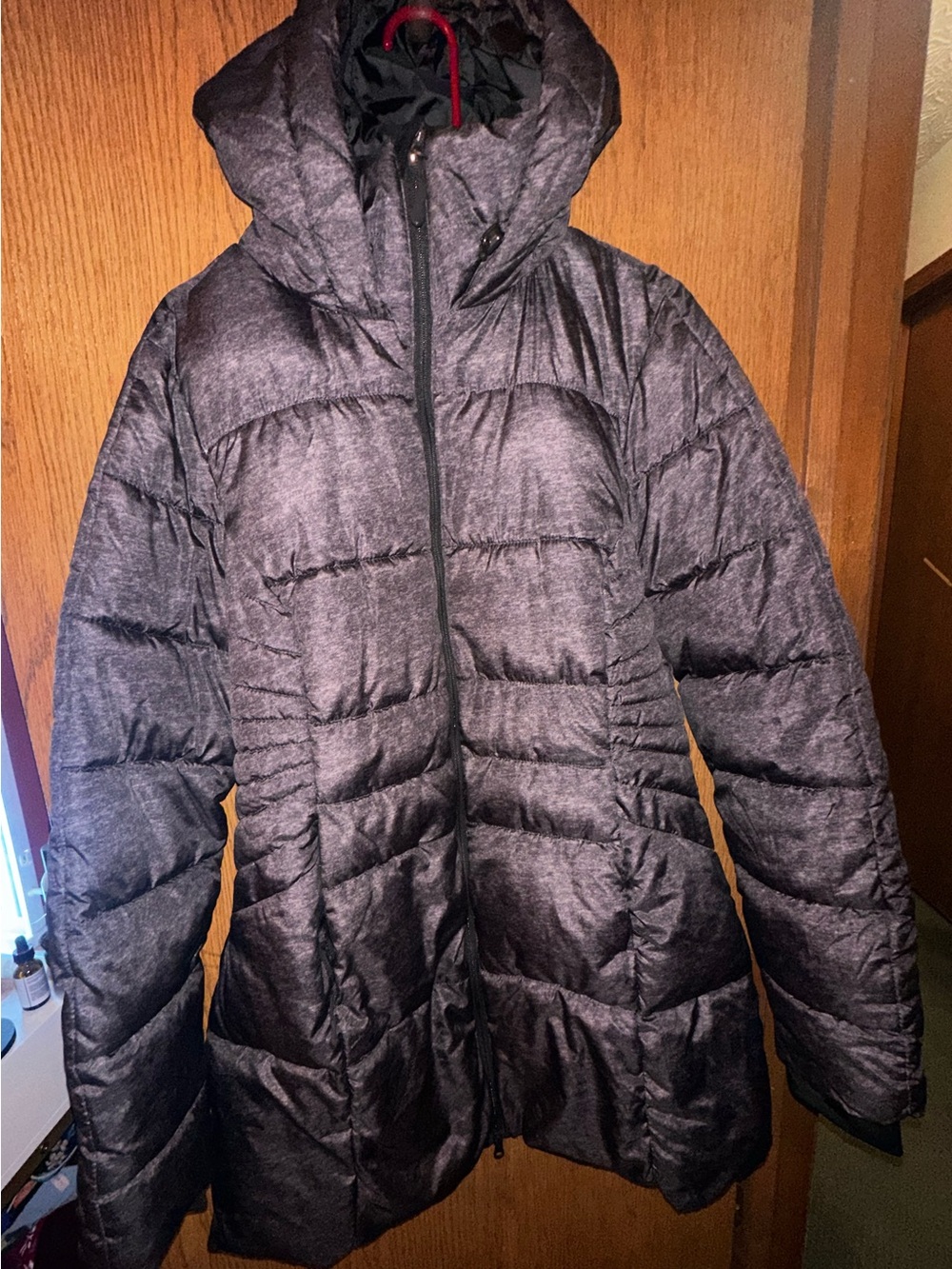 Champion Women's Hooded Quilted Puffer Jacket - Charcoal
